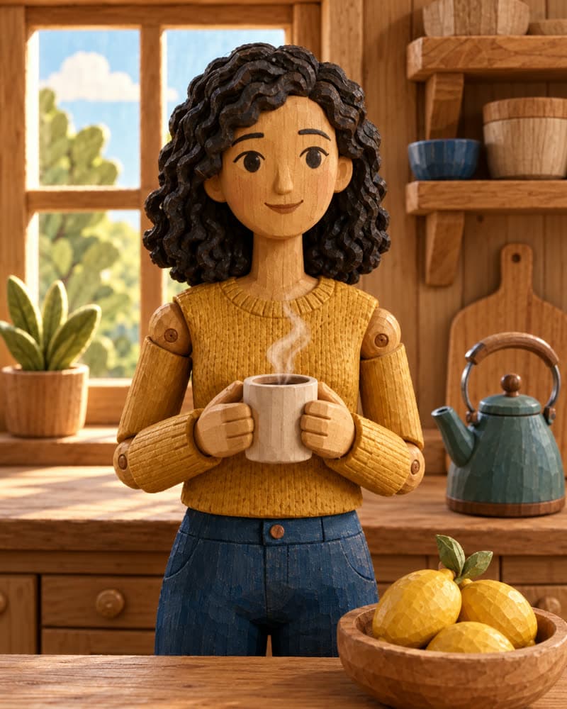 Wooden doll example